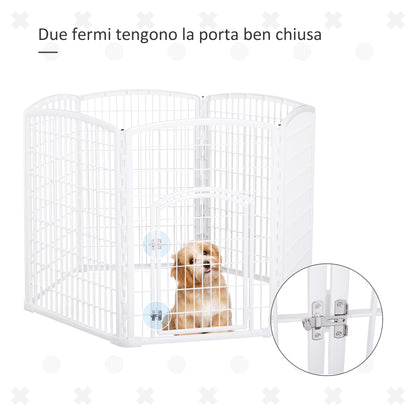 Pawhut Fence for Dogs For Pets 6 Panels 65 x 95 cm resistant plastic - Borgè