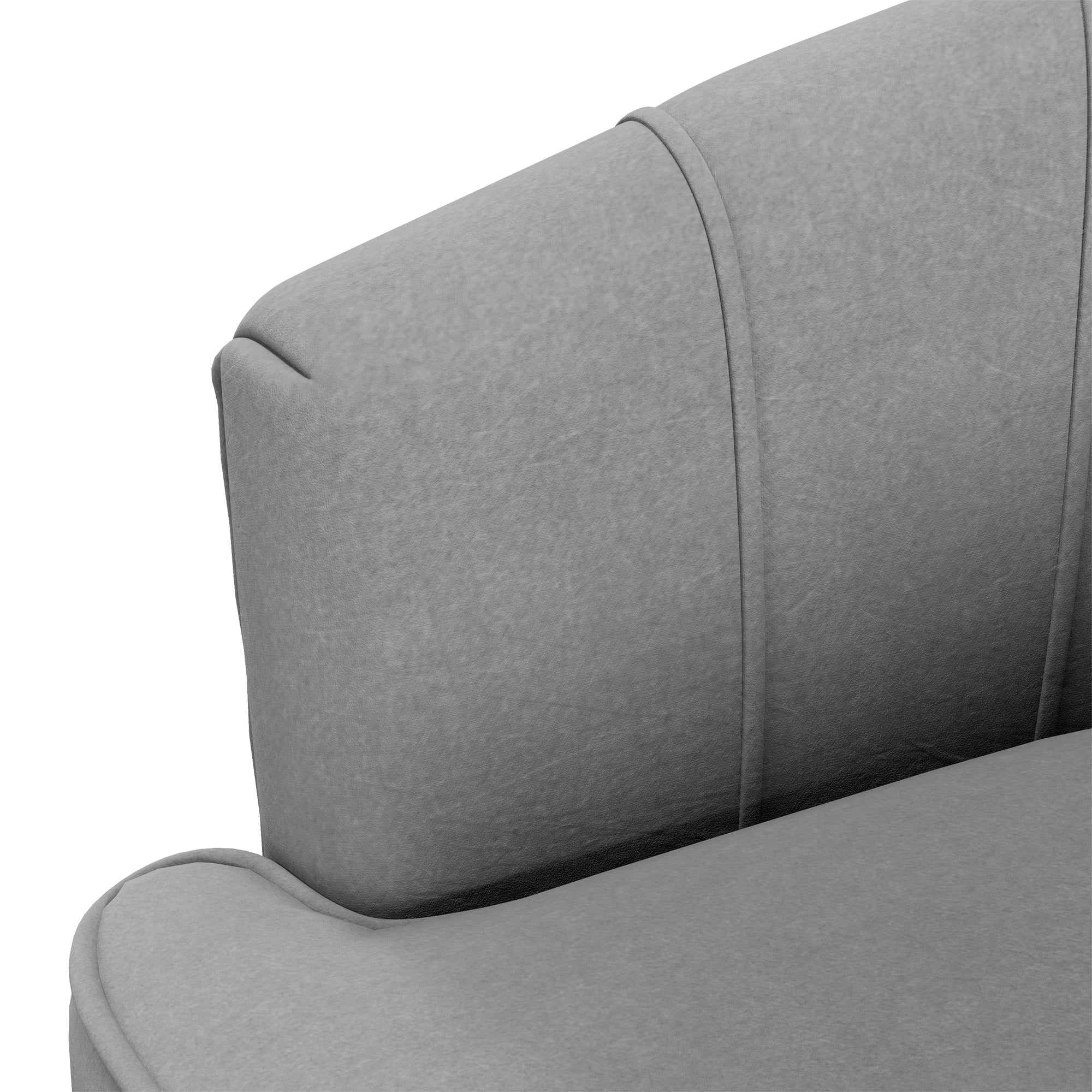 Homcom velvet armchair with golden legs in polyester and steel legs, 71x72x75cm, gray - Borgè
