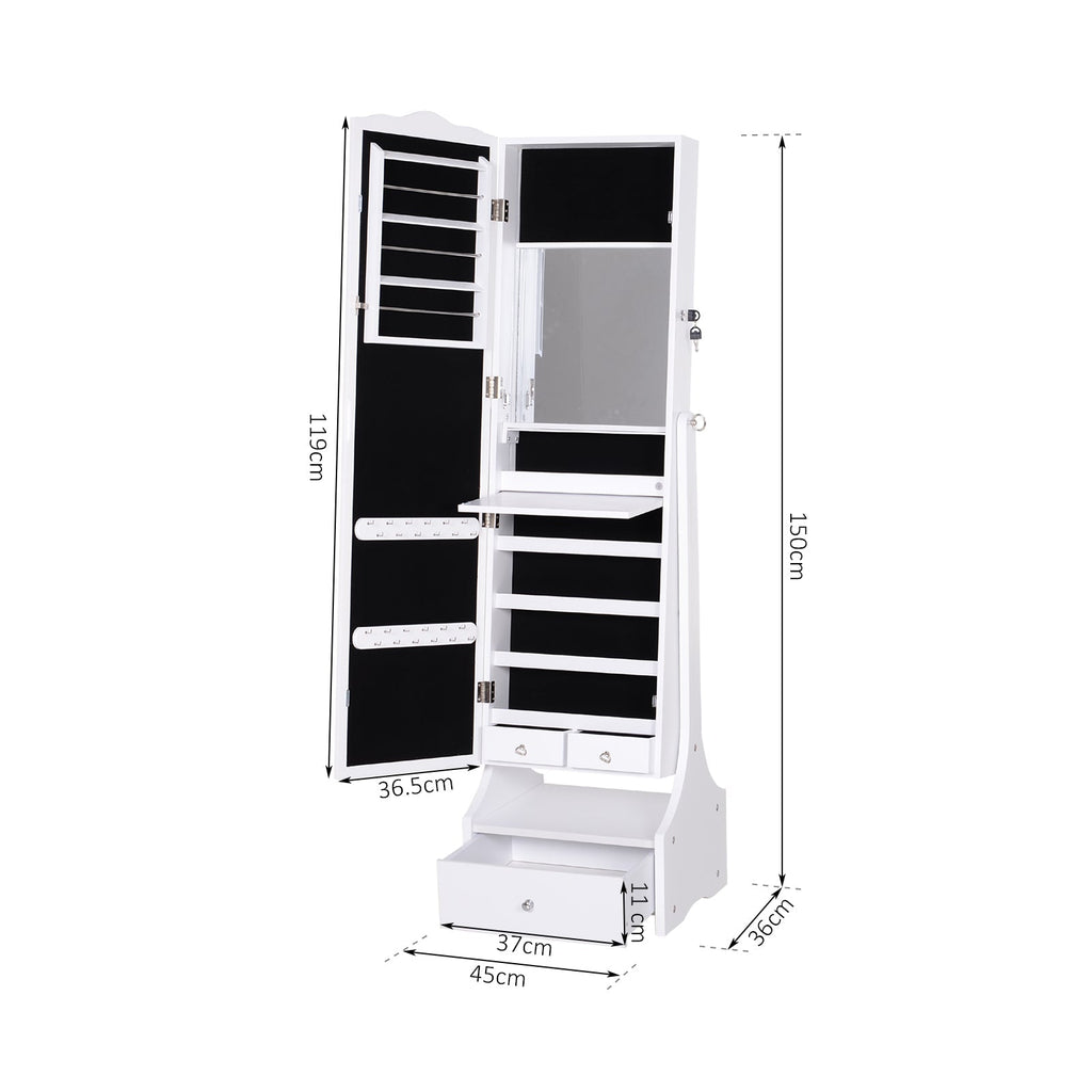 Wardrobe Wardrobe Specchie with white LED lights 45x36x150cm - Borgè