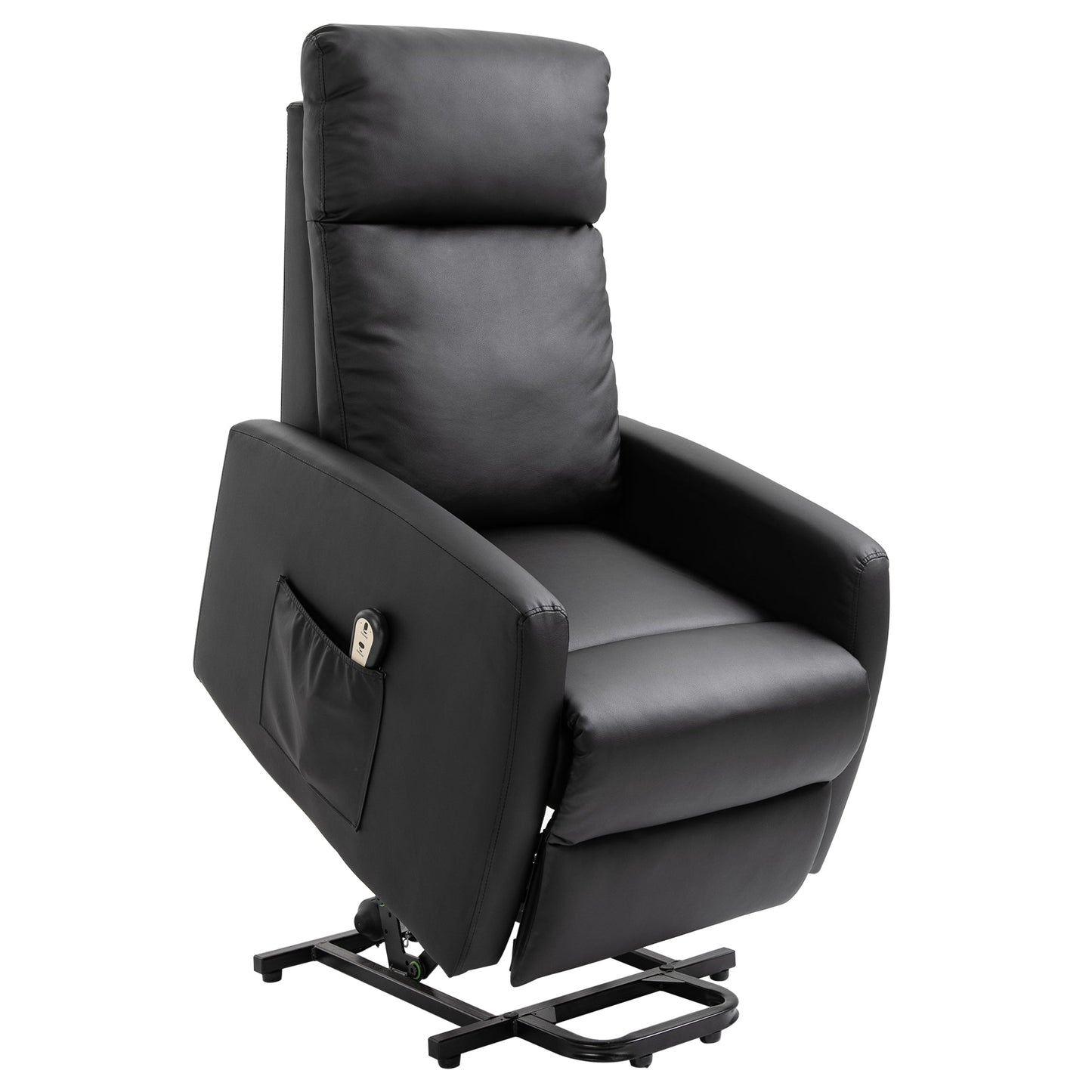 Lift Armchair With Remote Control, Backable Backable at 145 ° and black -like footrests, 67x95x105cm - Borgè