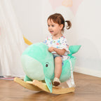 Water Green Balena Rocking with Safety Belt | 18-36 Months - Borgè