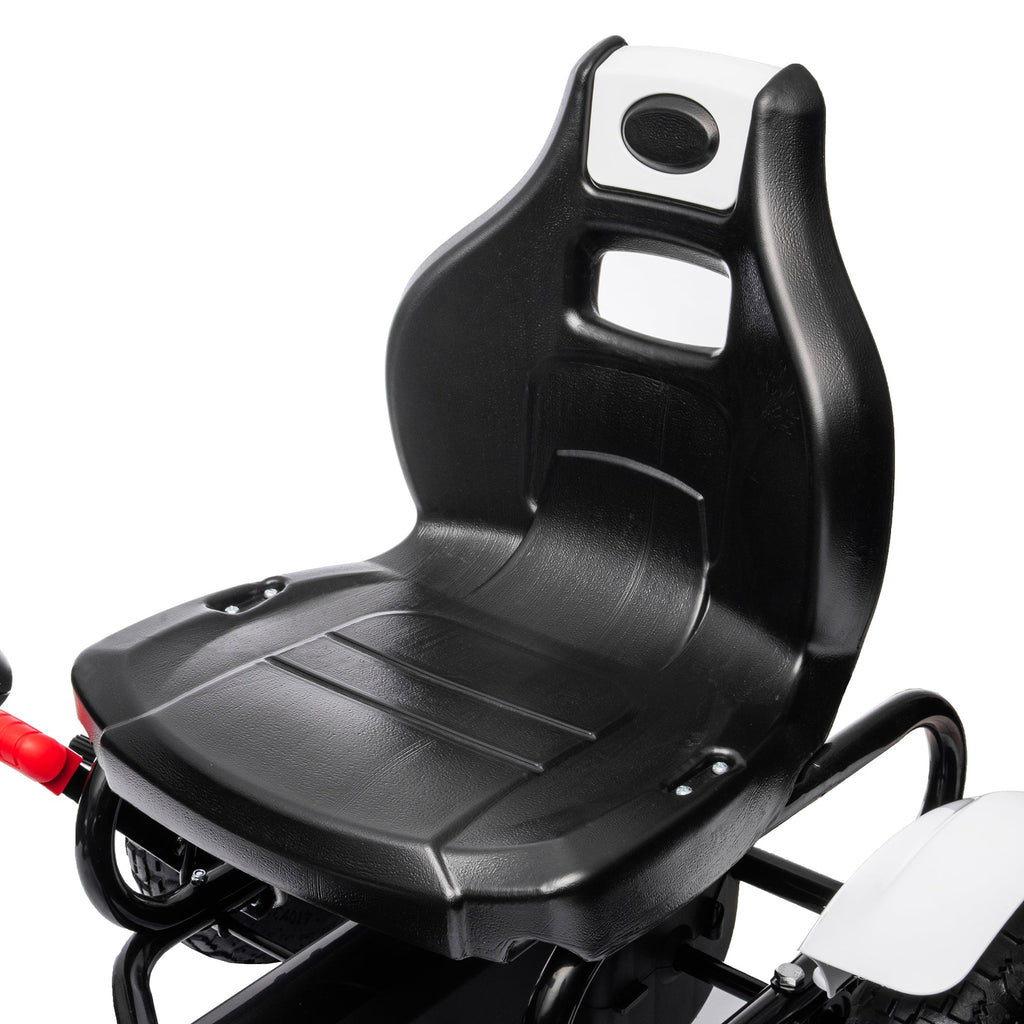 Homcom Go Kart with children for children 5-12 years in plastic and metal with adjustable seat and handbrake, 121x58x61 cm - Borgè