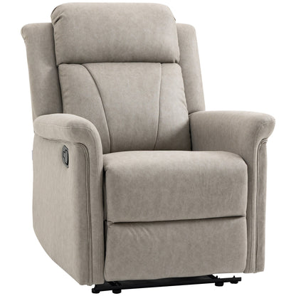 Retlinable armchair manually 135 ° with footrests, headrests and padded armrests, 78x96x102 cm, Grey