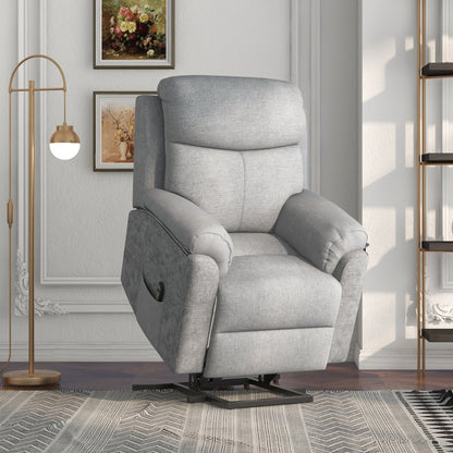 Grey Reclinable Lifting Armchair with footrests and massage points| 83x89x102 cm - Borgè