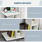 TABLE FROM CLOW WITH 2 OPEN BOARDS AND 4 NUTH RUNE ROOMS, IN TRUCIOLA, 45x35x58cm, White - Borgè