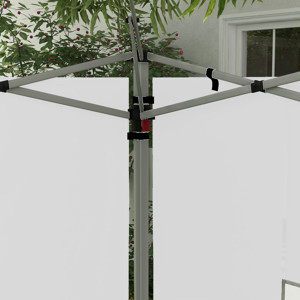 Outsunny walls for gazebo 3x3 or 3x4 with windows included, in plastic and Oxford fabric, 295x195 cm, white - Borgè