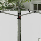 Outsunny walls for gazebo 3x3 or 3x4 with windows included, in plastic and Oxford fabric, 295x195 cm, white - Borgè