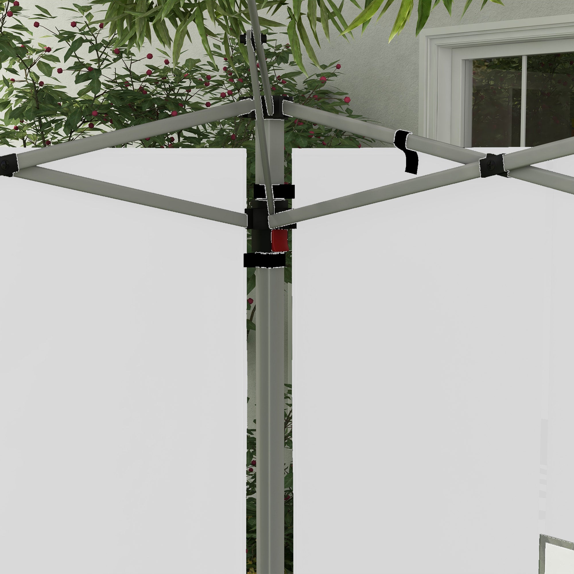 Outsunny walls for gazebo 3x3 or 3x4 with windows included, in plastic and Oxford fabric, 295x195 cm, white - Borgè