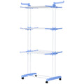 Clothes Drying Rack | 4 level folding Clothes Rack with Swivel Wings and 4 wheels | 73x64x177 cm - Borgè