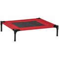 Summer Dog Bed for Dogs up to 18kg Outdoor and Indoor Pet Bed 76x61x18 cm, Red - Borge' Group Limited
