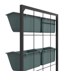 3 -level vertical garden outsunny with 6 steel and plastic vessels, 52x14x66cm, dark green - Borgè