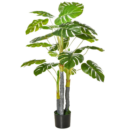 Monstera artificial plan for interior and outdoor, realistic fake plant with 20 leaves, 120cm - Borgè