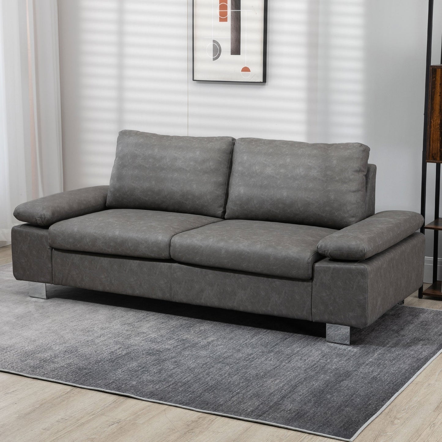 Grey 2 Seater Sofa ( 200x88x86 cm )