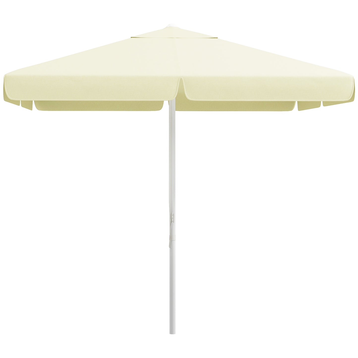 Outsunny Garden umbrella at an adjustable height in aluminum, metal and polyester, 248x248x250 cm, beige white - Borgè