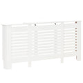 Mobile cover cover adjustable width and upper shelf in mdf and wood - white - Borgè