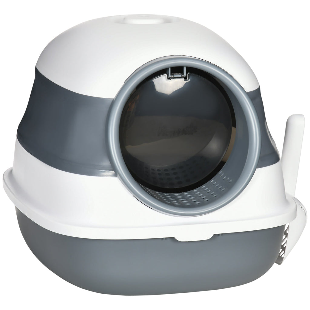 Cat Litter Box with Scoop and Deodorizer, Foldable Design with Handle, 52x41x38 cm - Borge' Group Limited