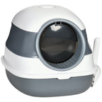 Cat Litter Box with Scoop and Deodorizer, Foldable Design with Handle, 52x41x38 cm - Borge' Group Limited