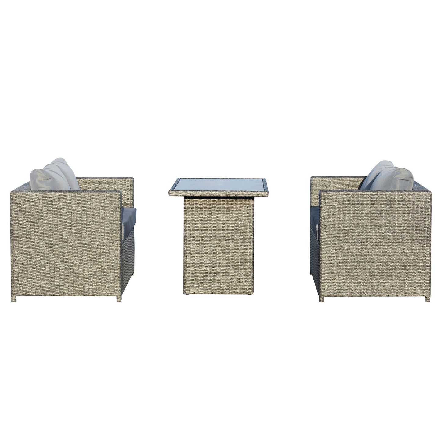 VARNA | 3Pcs Garden Table and Chairs Set - Borgè