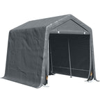 Garage Tent for Cars, Motorcycles and Tools in Metal and PE Fabric, 280x240x240cm, Grey - Borge' Group Limited