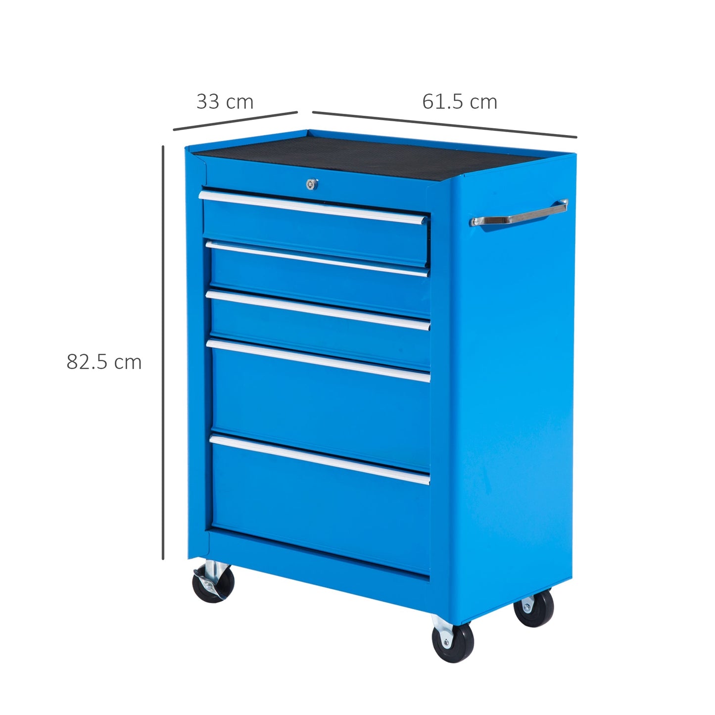 Homcom Trolley Gate Lenters from Officina with blue chest of drawers 61.5 x 33 x 85cm