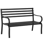 Outsunny garden bench in black metal 127 x 62 x 82cm - Borge' Group Limited