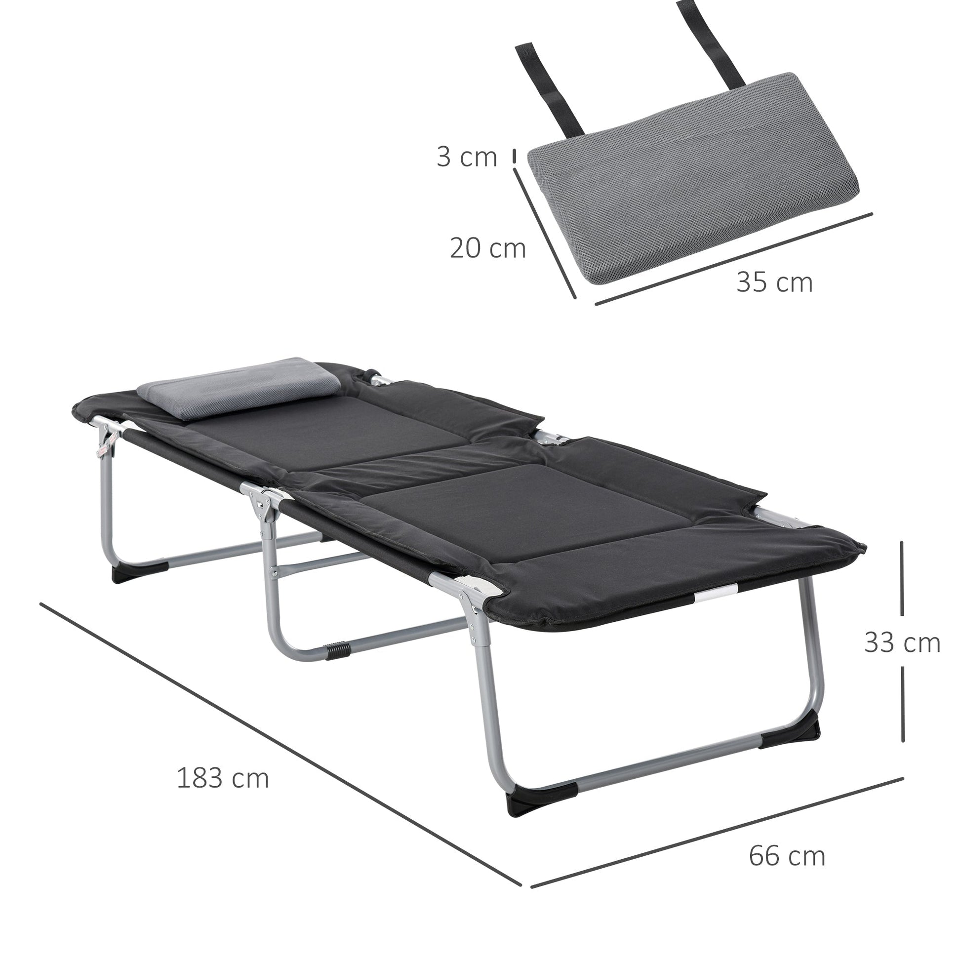 Folding Camping Deckchair/Bed - Borgè