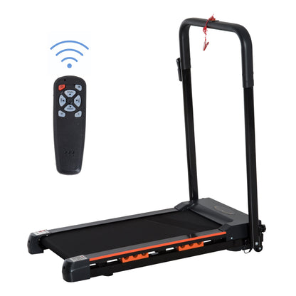 Folding Electric Treadmill Space Saving with Remote Control and Safety Key, 1-6 km/h, Power 0.5HP, 105x56x108.5cm - Borgè