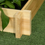 Outsunny garden raised at 3 levels in fir wood for vegetables, flowers and garden plants 93x93x35 cm - Borgè