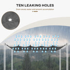 3x3m Garden Gazebo Replacement Canopy with 10 Holes, Polyester Cover, Grey - Borge' Group Limited