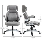 Vicetto office chair reclining in breathable fabric and steel with adjustable height, 68x76x109-117 cm - Borgè