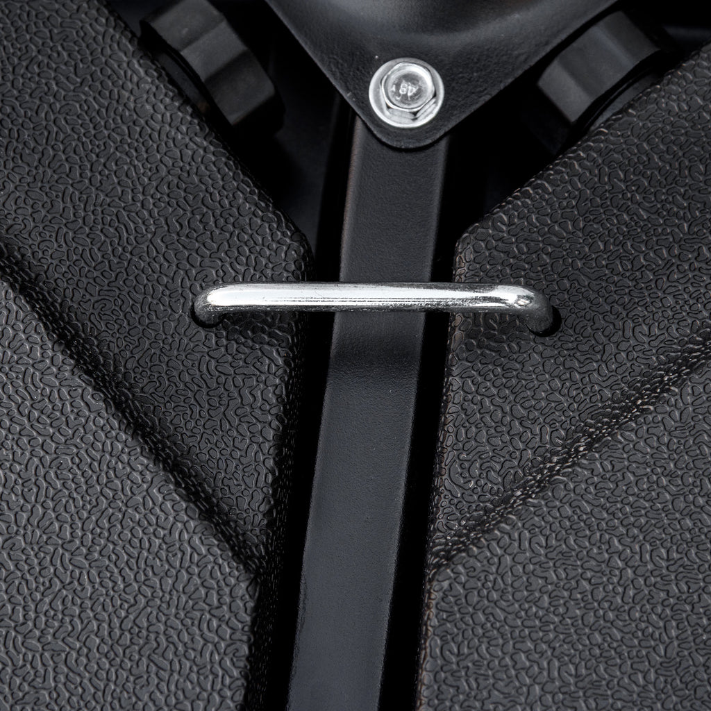4 -piece umbrella base for umbrella filled with water or sand and connection hooks, black - Borgè