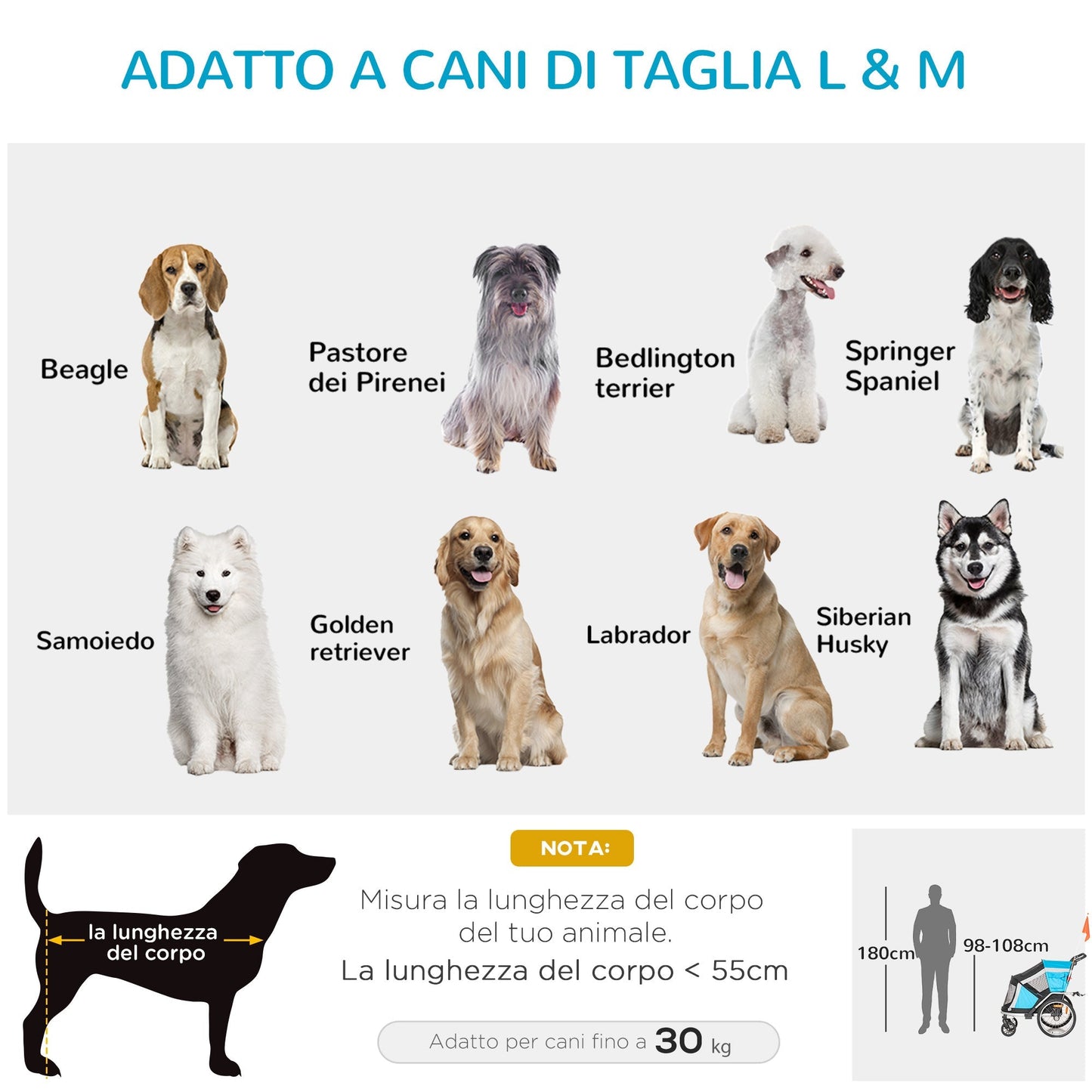 PAWHUT TROVEL TRANSPARE DOG BELOW UNDER 30KG WITH 2 INAPRESS, Network windows and opening roof, 150x82x98-108cm