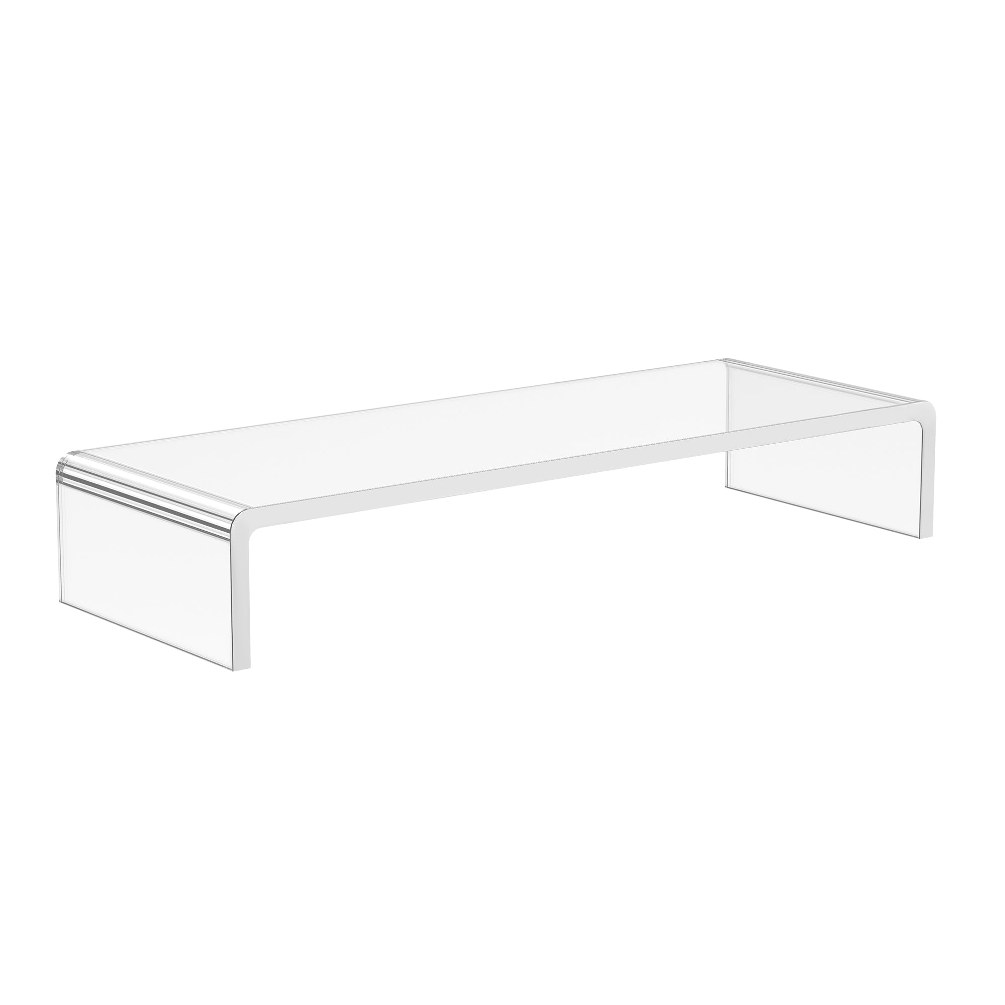 support for monitor computer TV support for transparent acrylic glass screens, 53x19x9cm - Borgè