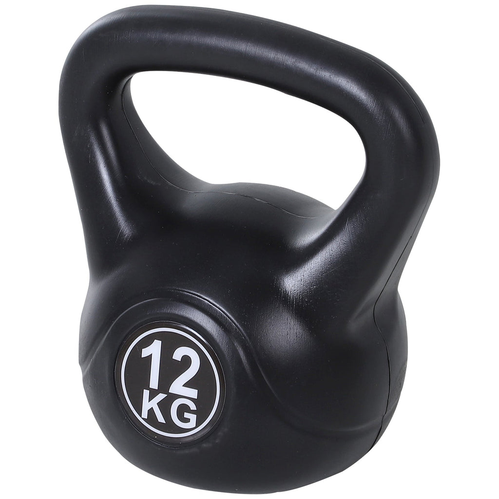 Kettlebell 12kg PVC for Sports and Fitness with Sand and Smooth Anti-chafing Handle - Borge' Group Limited