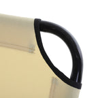 Outsunny Garden bed with adjustable back in 5 positions, in steel and Oxford fabric, 188x56x28 cm, beige - Borgè