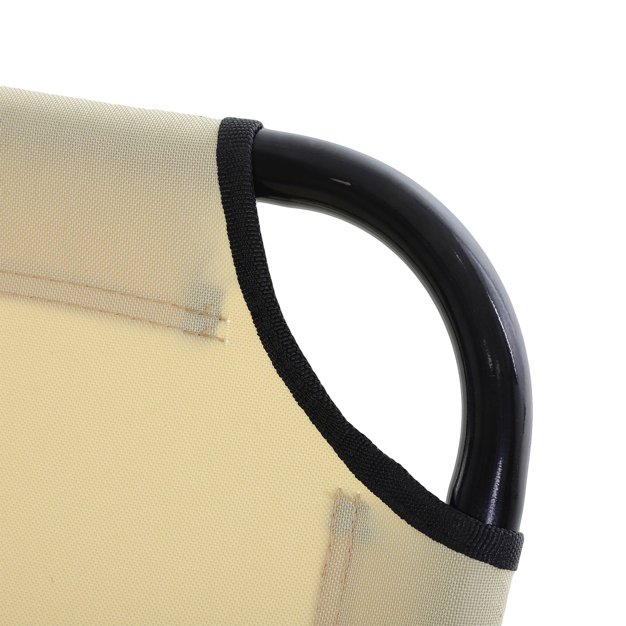 Outsunny Garden bed with adjustable back in 5 positions, in steel and Oxford fabric, 188x56x28 cm, beige - Borgè