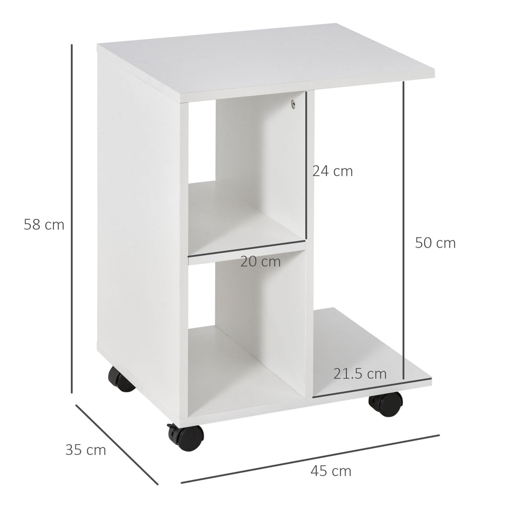 TABLE FROM CLOW WITH 2 OPEN BOARDS AND 4 NUTH RUNE ROOMS, IN TRUCIOLA, 45x35x58cm, White - Borgè