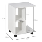 TABLE FROM CLOW WITH 2 OPEN BOARDS AND 4 NUTH RUNE ROOMS, IN TRUCIOLA, 45x35x58cm, White - Borgè