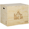 3-Height Wooden Plyo Box, Plyometric Jumping Box Capacity 120kg, 61x51x76cm - Borge' Group Limited