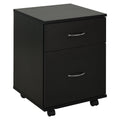 Desk Cabinet with wheels | 41x39x58cm, Black - Borgè