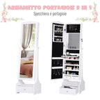 Wardrobe Wardrobe Specchie with white LED lights 45x36x150cm - Borgè