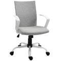 Ergonomic and swivel from office chair, adjustable height in Grey fabric, 61x61x89-99cm - Borgè