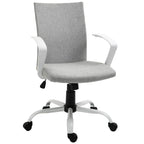 Ergonomic and swivel from office chair, adjustable height in Grey fabric, 61x61x89-99cm - Borgè