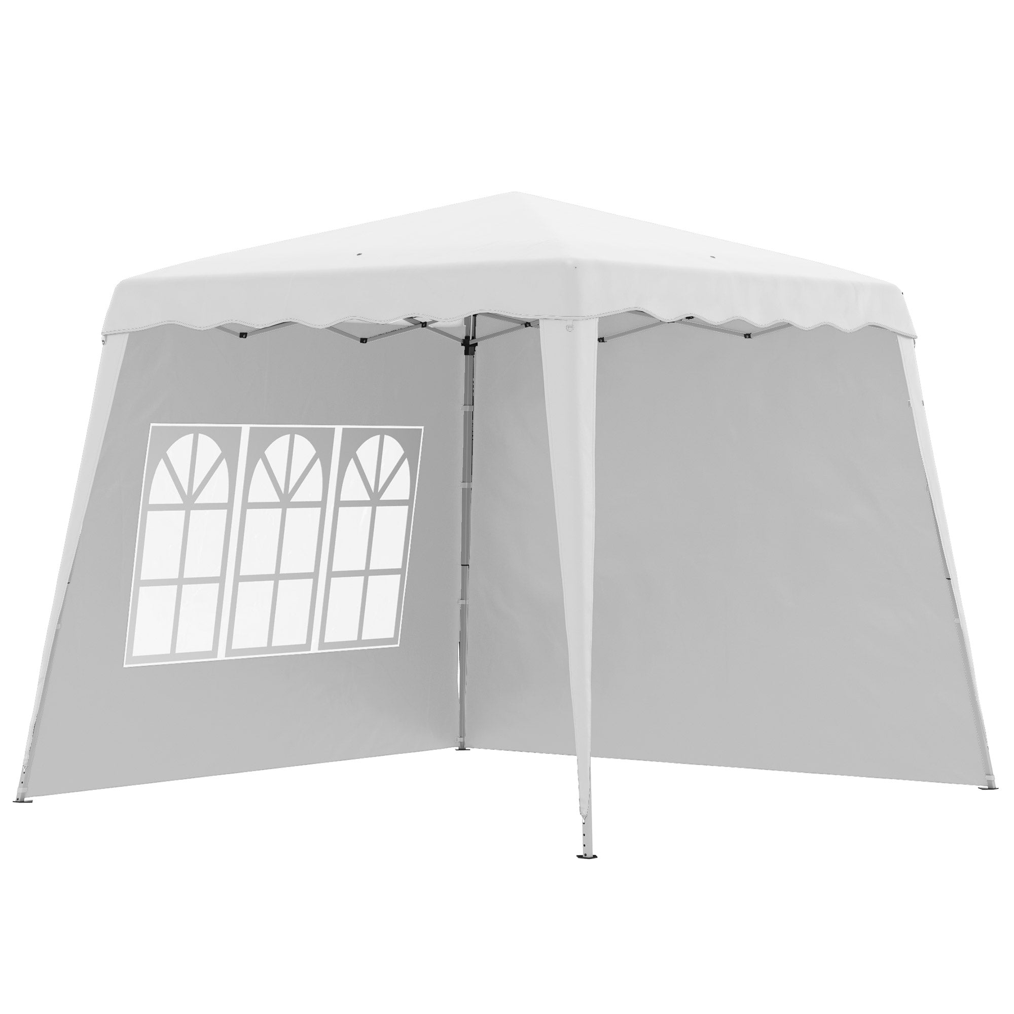 Adjustable Height Folding Garden Gazebo in Steel and Oxford Fabric, 2.4x2.4x2.5m - Borge' Group Limited