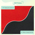 Summer Dog Bed for Dogs up to 11.3kg, Indoor and Outdoor, 61x46x18 cm, Red - Borge' Group Limited