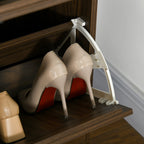 Homcom Mobile 3 -level shoe rack with adjustable shelves for 18 Paia Max, in Truciolato, 63x24x114 cm - Borgè