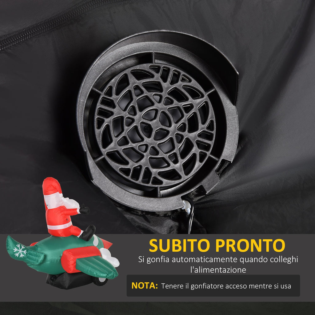 Inflatable Santa Claus with integrated LED lights - Borgè