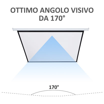 Screen Motorized Projection 100'' White | - Borgè