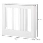 cover -levy with modern and elegant slab for the house, in mdf and steel, 90x18x84cm, white - Borgè