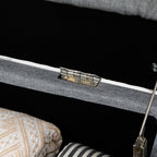Homcom Bench container in velvet effect fabric, per room, living room and entrance, 101x38.5x44.5 cm, gray - Borgè